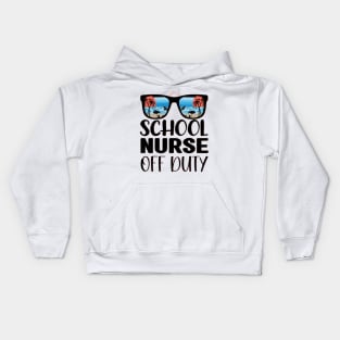 School Nurse Off Duty Sunglasses Beach Summer Kids Hoodie